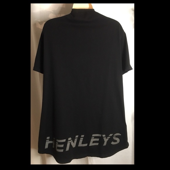 *Henleys* Men’s basic black crew neck tee - Picture 2 of 6